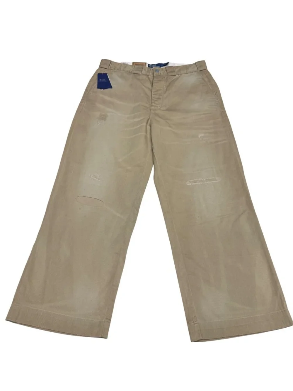 NWT Polo Ralph Lauren Men's The Big Chino Straight Fit Distressed Pants, 34x30